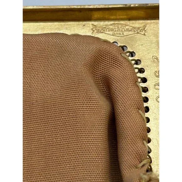 Vintage Whiting & Davis Gold Mesh Evening Bag Purse Clutch Formal Wedding 1950s - Picture 7 of 16